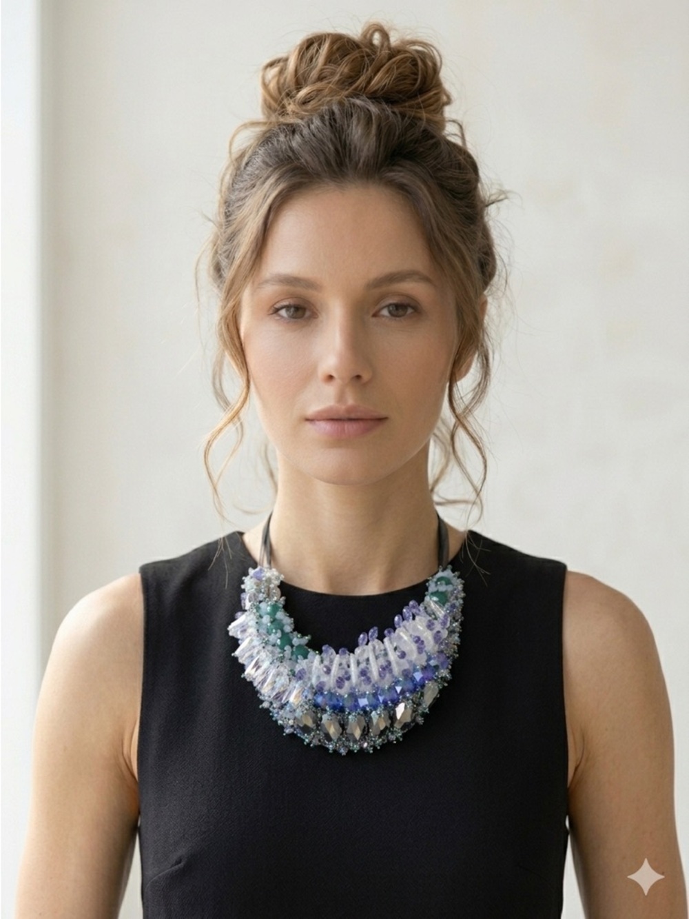 Heaven Tanudiredja Crystal Statement Collar Bib Necklace